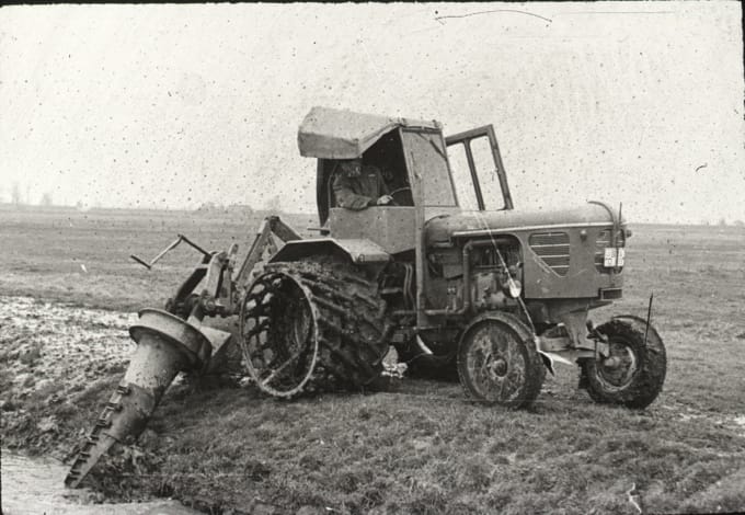 Grabenreiniger im Einsatz